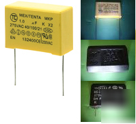5PCS X2 metallise polyester film capacitor 2 uf 275 vac