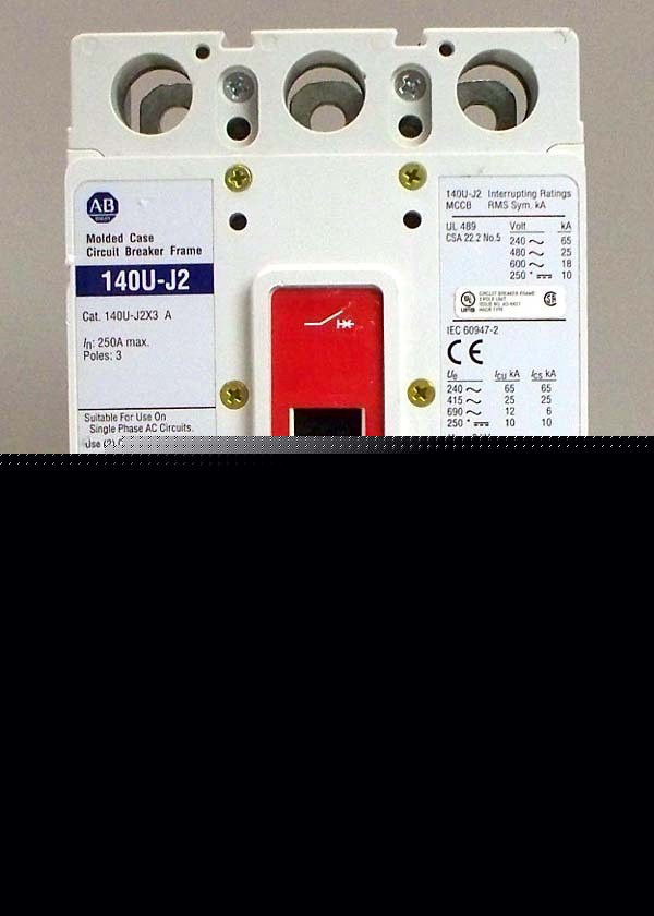 Allen-bradley 250 a 3-pole circuit breaker 140U-J2-C50