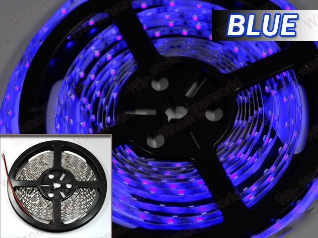 Blue 3528 5M smd led strip light lamp 300 leds+power n 