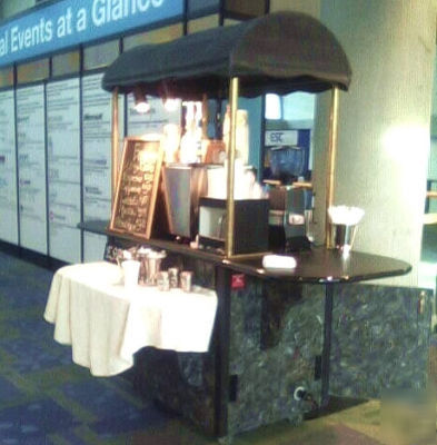 Espresso concession cart, including machine