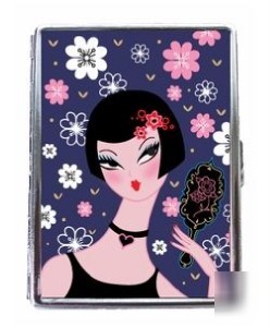 Fluff vanite business card credit card holder case