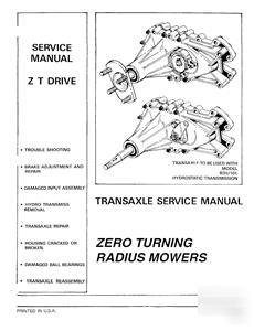 Hydrogear bdu-10L ztr driv trnsax serv man pdf on disc.