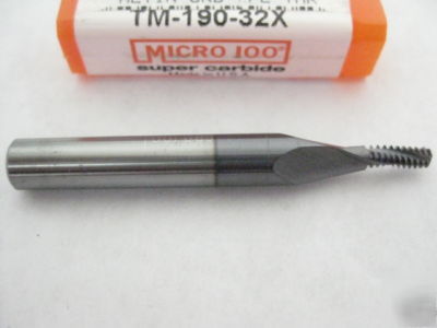 New micro 100 tm-190-32X carbide thread mill (b*76)