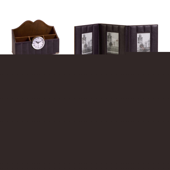 6 sophisticated brown imperial desk collection items