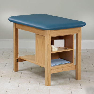 Clinton 1703 treatment taping table w/ end shelf 30