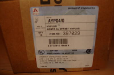 New burndy AYPO4/0 termination plug offset hyplug 