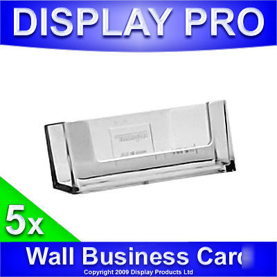 5 x wall mountable business card holders shop display 