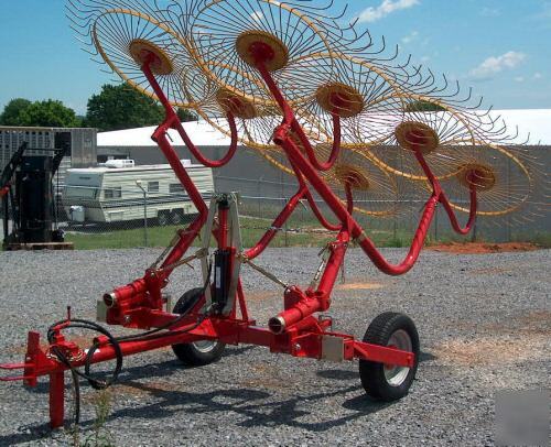 8 wheel rcs hay rake with 18'8