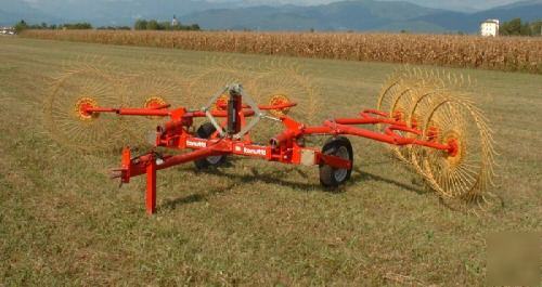 8 wheel rcs hay rake with 18'8