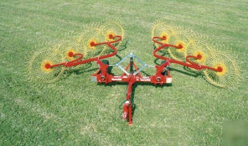 8 wheel rcs hay rake with 18'8