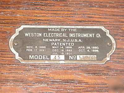 Antique weston voltmeter model 45