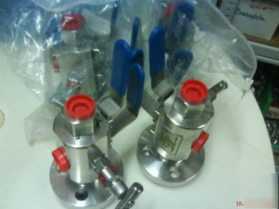 1 lot s/s swagelok double block & bleed valves