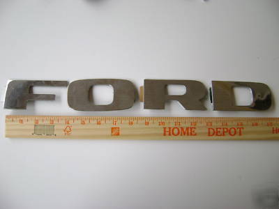 Ford vintage tractor chrome adhesive hood cowl emblem