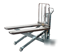 Heavy duty manual hi-rise stainless steel scissor lifts