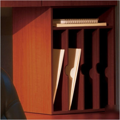 Mayline aberdeen vertical paper manager finish: cherry