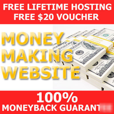 Profitable website + free hosting forlife + $20 voucher