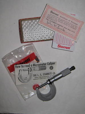 Starrett digital micrometer caliper 230RL-1 in box exc 
