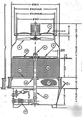 Cooling tower 30 nominal ton non-corrosive w/warranty