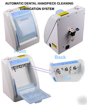 Dental handpiece lubrication maintenance clean system