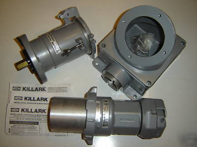 Killark VP204513 plug & VR20412 receptacle 200A 4W 4P