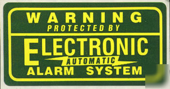 Monitored alarm system sticker