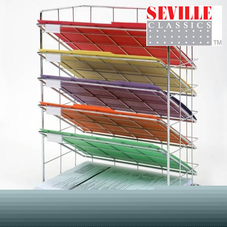 New chrome office wall organizer desk paper sorter