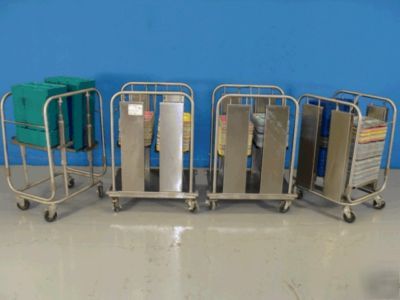 Stainless steel tray carts & 304 6 section trays