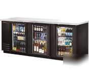 True tbb-4G| glass back bar cooler 3 door 209 6 packs