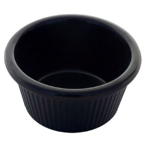 4 melamine fluted black ramekins salsa dip 3OZ 6.95+vat