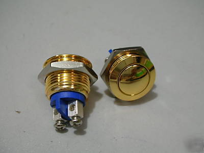 40,gold steel push off/(on) n/o waterproof switch,G16BN
