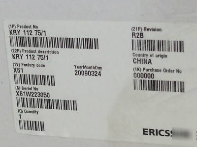 Ericsson kry 112 75/1 tma 800 / 1900MHZ dual band 