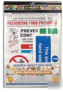 Food preparation area safety signs - 15 signs pack