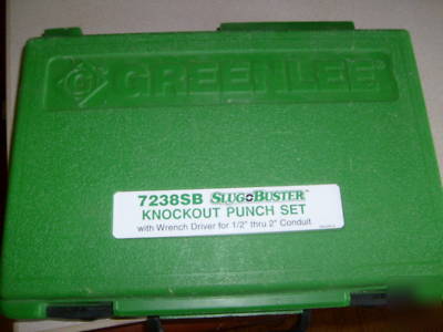 Greenlee knockout punch set 7238SB with case used 
