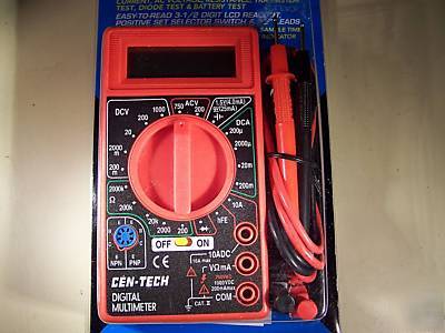 New digital lcd multimeter,ac, dc, ohms, battery tester 