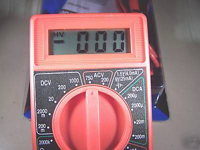 New digital lcd multimeter,ac, dc, ohms, battery tester 