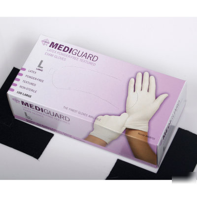 New medline mediguard latex exam gloves case 1000 lg