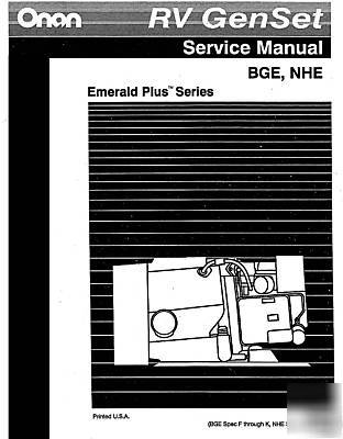 Onan rv genset bge nhe operator service manual emerald