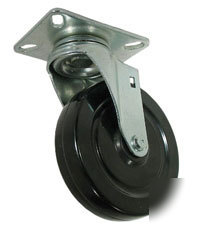 4 x 1.25 hard rubber swivel caster - industrial