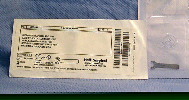 Linvatec hall surgical oscillating saw blades, 5023-164