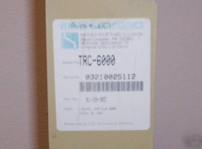 Mars trc-6000 - 110 volt - 12 pin coin changer