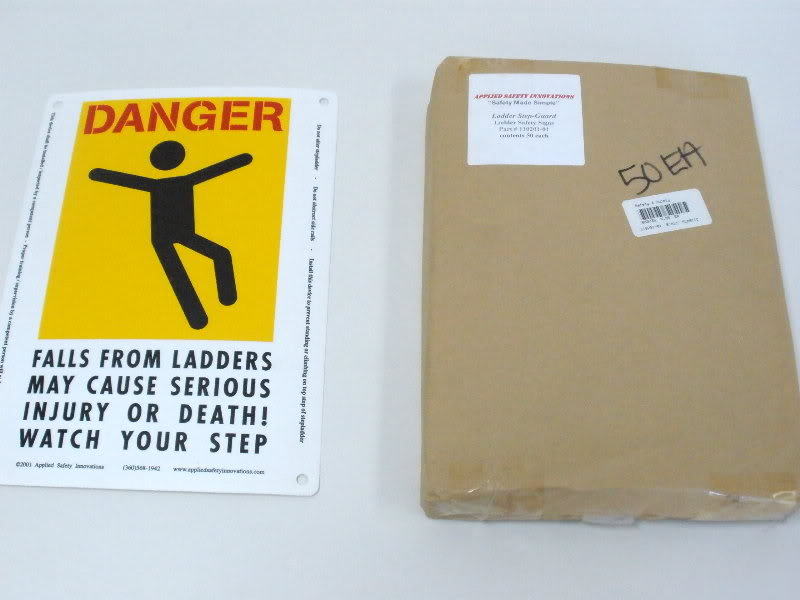 New lot of 50 plastic fall warning safety sign 8