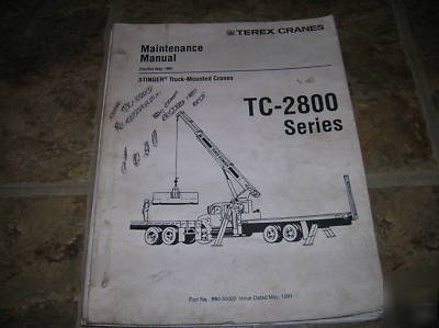 Terex stinger tc-2800 service manual TC2800 maintenance