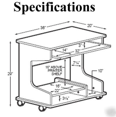 Tower buddy computer table by ironwood ideal for dorm