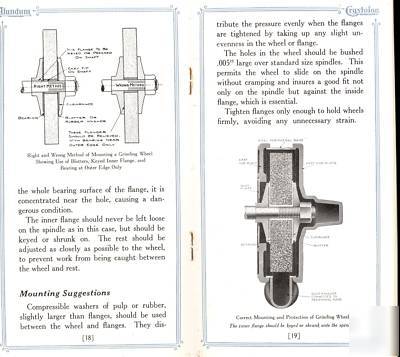 Vintage booklet norton co. grinding wheel information 