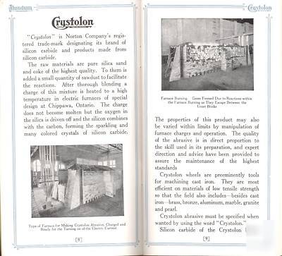 Vintage booklet norton co. grinding wheel information 