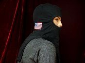  fire hood-black with embroidered american flag