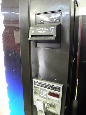 Pepsi soda vending machine w bill validator & 1 yr war