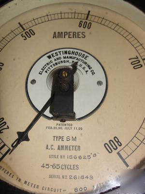 Antique westinghouse type sm a.c. ammeter