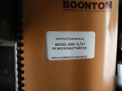 Boonton 4200 rf microwatt meter with 4200-6E, 4200-4E