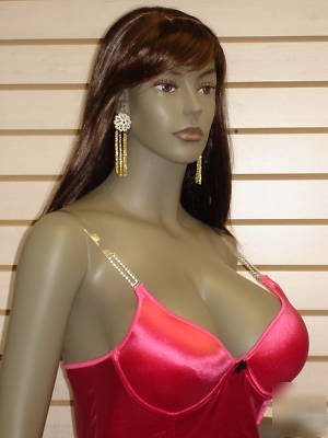 Brown black busty female mannequin sy-0102 / with wig